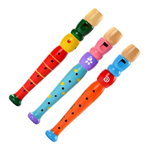 TOYANDONA 3 Stück 6 Loch Piccoloinstrumente Aus Holz Musikspielzeug Kinderspielzeug Kreative Piccolos Musikspielzeug Für Frühes Lernspielzeug Lernspielzeug Holz Piccolos von TOYANDONA