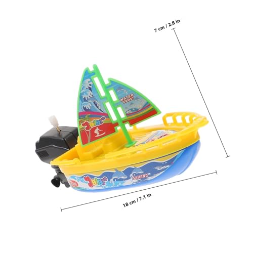 TOYANDONA 3 Stück Badespielzeug Wind up Segelboot Schwimmendes Wasserspielzeug für Kleinkinder Badewanne und Pool Geeignet Spaßiges Lernspielzeug Koordination und Vorstellungskraft von TOYANDONA