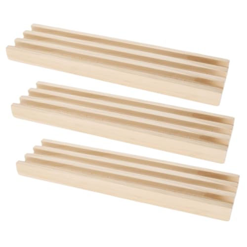 TOYANDONA 3 Stück Domino-präsentationsständer Pracht-brettspiel Handel Planke Automatisch Zug Reise-dominosteine Sequenz Brettspiel Dominotisch Karte Steht Basis Anzeigen Hölzern von TOYANDONA