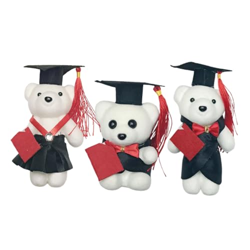TOYANDONA 3 Stück Dr Bär Puppe Kleiner Bär Abschlussfeier Dekoration Krankenschwester Abschlussbär Absolventenbär Absolvententierpuppe Glückwunsch Absolvententierspielzeug von TOYANDONA