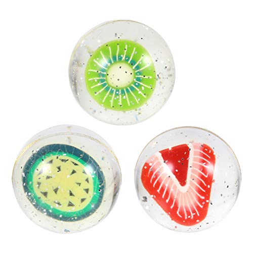 TOYANDONA 3 Stück Flummi hühner gieskanne kinderspielzeug spielsachen für den Pool weihnachst Hits Poolspielzeug Fun Toy Hüpfbauer Fruchtiger Hüpfball fruchtige Hüpfbällchen Gummi von TOYANDONA