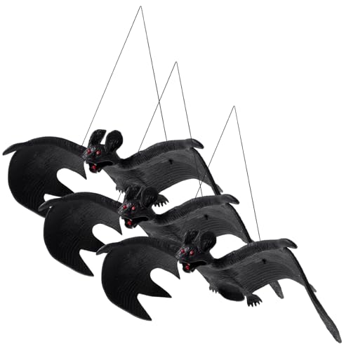 TOYANDONA 3 Stück Halloween Deko Fledermäuse Realistische Hängende Bat Pendants für Garten Party und Gruseldeko Extra Großes Design Einfach Aufzuhängen Wiederverwendbar aus Hochwertigen TOYANDONA 3 Stück Halloween Deko Fledermäuse Realistische Hängende Bat Pendants für Garten Party und Gruseldeko Extra Großes Design Einfach Aufzuhängen Wiederverwendbar aus Hochwertigen von TOYANDONA
