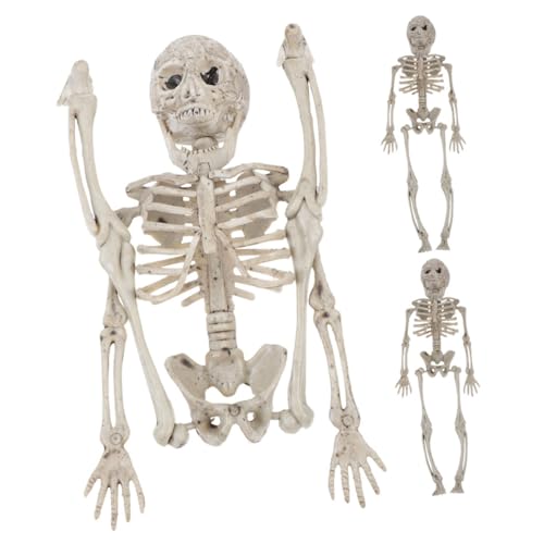 TOYANDONA 3 Stück Halloween Skelett Figur Deko für Tisch Gruselige Haunted House Dekoration Horror Party Zubehör von TOYANDONA