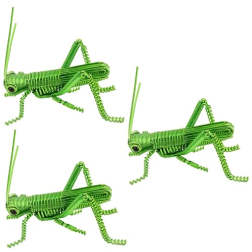 TOYANDONA 3 Stück Insektenschmuck Heuschrecke Insektenfiguren realistisch Simulation Animal Figures Living Room Decoration wohnungsdeko raumdeko Ornament kleine Figuren Aluminium Green TOYANDONA 3 Stück Insektenschmuck Heuschrecke Insektenfiguren realistisch Simulation Animal Figures Living Room Decoration wohnungsdeko raumdeko Ornament kleine Figuren Aluminium Green von TOYANDONA