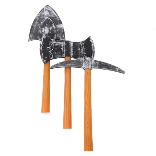 TOYANDONA 3 Stück Leichtes Plastik Fake Doppelaxt Spitzhacke Schaufel Komfortabel für Bühnenauftritte Halloween Party Cosplay Zubehör Einfach zu Transportieren und Lagern TOYANDONA 3 Stück Leichtes Plastik Fake Doppelaxt Spitzhacke Schaufel Komfortabel für Bühnenauftritte Halloween Party Cosplay Zubehör Einfach zu Transportieren und Lagern von TOYANDONA