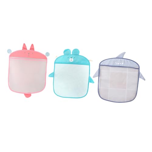 TOYANDONA 3 Stück Medizin Feeder aufbewahrungssack Storage Pockets Badezimmer zubehör saugkorb Wandmontage Netztaschen zum Aufhängen der Wand Schnell trocknender Wannenhalter Polyester von TOYANDONA