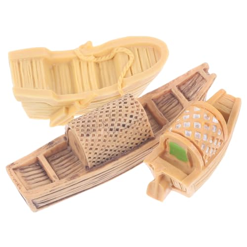 TOYANDONA Miniatur-bootsmodelle Im Rustikalen Stil 3 Stück Mini-Boot- Mini-harzboote Für Puppenhaus – Landschafts- Und Heimdekoration Für Jedes Alter TOYANDONA Miniatur-bootsmodelle Im Rustikalen Stil 3 Stück Mini-Boot- Mini-harzboote Für Puppenhaus – Landschafts- Und Heimdekoration Für Jedes Alter von TOYANDONA