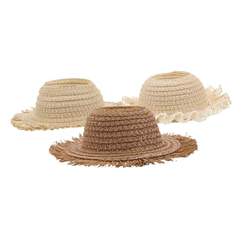 TOYANDONA 3 Stück Miniatur Handgewebte Strohhüte mit Offenem Oberteil Atmungsaktive Krempe Stylische Bastelaccessoires für Puppen Kleine Haustiere DIY Projekte und Partydeko TOYANDONA 3 Stück Miniatur Handgewebte Strohhüte mit Offenem Oberteil Atmungsaktive Krempe Stylische Bastelaccessoires für Puppen Kleine Haustiere DIY Projekte und Partydeko von TOYANDONA