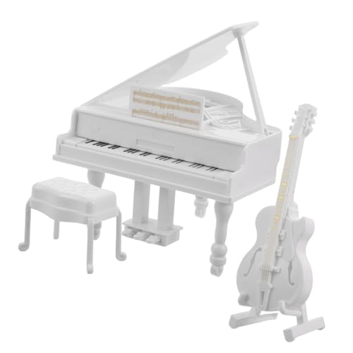 TOYANDONA 3 Stück Miniatur Piano Modellset Teiliges Dekorationsset für Puppenhäuser Realistische Musikinstrumente mit Stuhl für Fotografie und Sammlerstücke TOYANDONA 3 Stück Miniatur Piano Modellset Teiliges Dekorationsset für Puppenhäuser Realistische Musikinstrumente mit Stuhl für Fotografie und Sammlerstücke von TOYANDONA