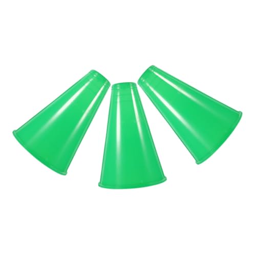 TOYANDONA 3 Stück Outdoor -Lautsprecher Megaphon-Lautsprecher Prost Party-Krachmacher Party-Jubelspielzeug Prop Spiel Horn Megafon-Requisite Teamgeistzubehör pp Grün von TOYANDONA