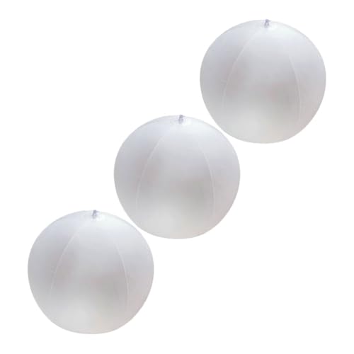TOYANDONA 3 Stück PVC Aufblasbare Strandbälle Mattierte Dekorative Poolbälle für Hochzeitsdeko Wiederverwendbar Leicht für Strandpartys und Foto-requisiten von TOYANDONA