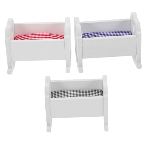 TOYANDONA 3 Stück Puppenhausmöbel Miniatur-puppenkrippe Puppenhausdekor Mini Hausbett Puppenhausbett Puppenhaus-miniaturmöbel Mini-krippenmodell Krippenverzierung Krippe Holz TOYANDONA 3 Stück Puppenhausmöbel Miniatur-puppenkrippe Puppenhausdekor Mini Hausbett Puppenhausbett Puppenhaus-miniaturmöbel Mini-krippenmodell Krippenverzierung Krippe Holz von TOYANDONA