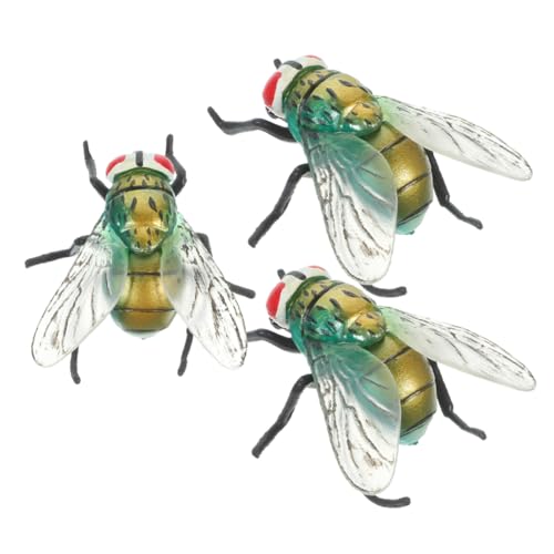 TOYANDONA 3stücke Plastikfliegen Realistisch Insekten Spielzeug Dekoration Schreibtisch Ausstellung Kleine Fliegen Modell Simulationsspielzeug Insektenspielzeuge von TOYANDONA