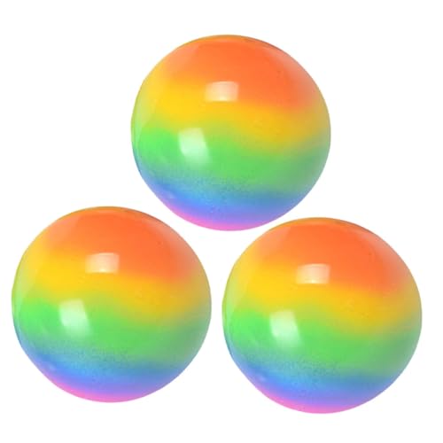 TOYANDONA 3 Stück Regenbogen Stress Vent Bälle Weiche Dehnbare Squeeze Spielzeuge zum Stressabbau Zappelspielzeug für Erwachsene Entspannung und Spaß von TOYANDONA