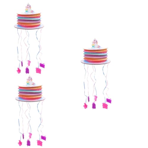 TOYANDONA 3 Stück Schnur Kleine Kuchen-piñatas Geburtstag Laterne Pinata Pinata-kostüm Für Frauen Halloween-piñata Groß Baseball-gastgeschenke Piñata-stick Kind Füllung Papierlaterne von TOYANDONA