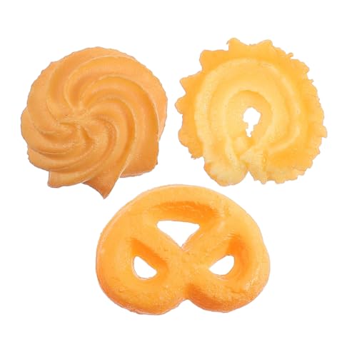 TOYANDONA 3 Stück Simulierte Keks deko PVC Realistische Keks Modelle Langlebig Geruchlos Fotorequisite für Küchen Dekoration von TOYANDONA