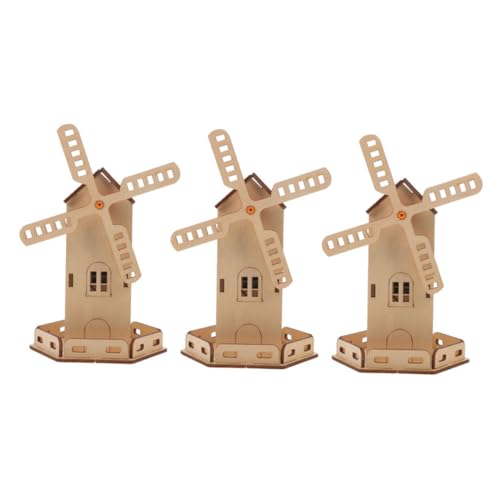 TOYANDONA 3 Stück Solar Windmühle Modell Stem Educational Kit 3D-Puzzle-kit Rotierendes Holzmodell Wissenschaftlicher Modellbausatz Windmühlen-wissenschaftsset Mini-hausbausatz Beige Hölzern TOYANDONA 3 Stück Solar Windmühle Modell Stem Educational Kit 3D-Puzzle-kit Rotierendes Holzmodell Wissenschaftlicher Modellbausatz Windmühlen-wissenschaftsset Mini-hausbausatz Beige Hölzern von TOYANDONA