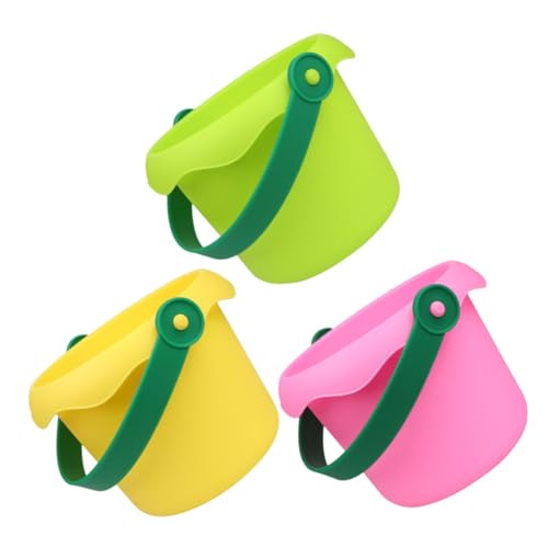 TOYANDONA 3 Stück Strandeimer Strand Outdoor Kinderstrandspielzeug Sandkastenspielzeug Strand Eimer Garteneimer Strandsandspielzeug leichte Eimer Kleiner Eimer Plastik von TOYANDONA