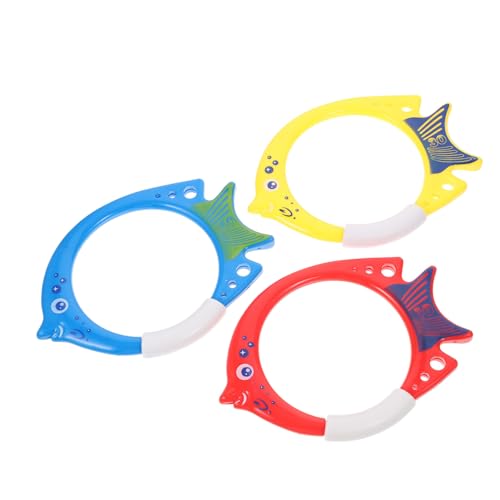 TOYANDONA 3 Stück Tauchringe Fischform Bunte Schwimmringe Wasserspielzeug Schwimmbad Training Sicher Tragbar Spaß Unterwasser Tauchringe TOYANDONA 3 Stück Tauchringe Fischform Bunte Schwimmringe Wasserspielzeug Schwimmbad Training Sicher Tragbar Spaß Unterwasser Tauchringe von TOYANDONA