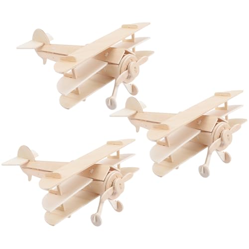 TOYANDONA 3 Stück Teiliges DIY Holzflugzeug Modellbauset zum Bemalen und Zusammenbauen für Pädagogisches Bastelspielzeug Kreativität und Koordination als Geschenk und Dekoration TOYANDONA 3 Stück Teiliges DIY Holzflugzeug Modellbauset zum Bemalen und Zusammenbauen für Pädagogisches Bastelspielzeug Kreativität und Koordination als Geschenk und Dekoration von TOYANDONA