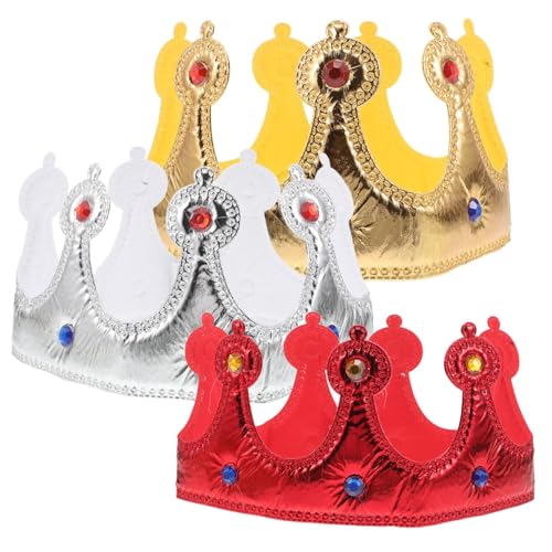 TOYANDONA 3 Stück Teiliges Geburtstagskrone Weiche Stoffkrone für Jungen Verstellbare Prinz Kostüm Krone mit Funkelnden Schmucksteinen Vielseitig für Geburtstagsfeiern Halloween und TOYANDONA 3 Stück Teiliges Geburtstagskrone Weiche Stoffkrone für Jungen Verstellbare Prinz Kostüm Krone mit Funkelnden Schmucksteinen Vielseitig für Geburtstagsfeiern Halloween und von TOYANDONA