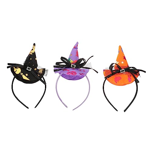 TOYANDONA 3 Stück Teiliges Halloween Hexenhut Haarreif Cosplay Haarschmuck für Damen Komfortable und Kopfbedeckung für Halloween Feiern und Kostümpartys TOYANDONA 3 Stück Teiliges Halloween Hexenhut Haarreif Cosplay Haarschmuck für Damen Komfortable und Kopfbedeckung für Halloween Feiern und Kostümpartys von TOYANDONA