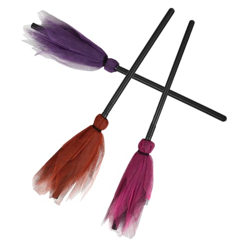 TOYANDONA 3 Stück Teiliges Hexenbesen für Halloween Dekorative Cosplay Requisiten aus Garn Rot und Orange für Partys und Kostüme TOYANDONA 3 Stück Teiliges Hexenbesen für Halloween Dekorative Cosplay Requisiten aus Garn Rot und Orange für Partys und Kostüme von TOYANDONA