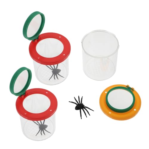 TOYANDONA 3 Stück Teiliges Insektenbeobachtungsset mit Lupenbox Transparenter Beobachtungsbehälter Kindersicheres Entdeckerspielzeug zum Erkunden und Züchten von Naturproben für Outdoor von TOYANDONA