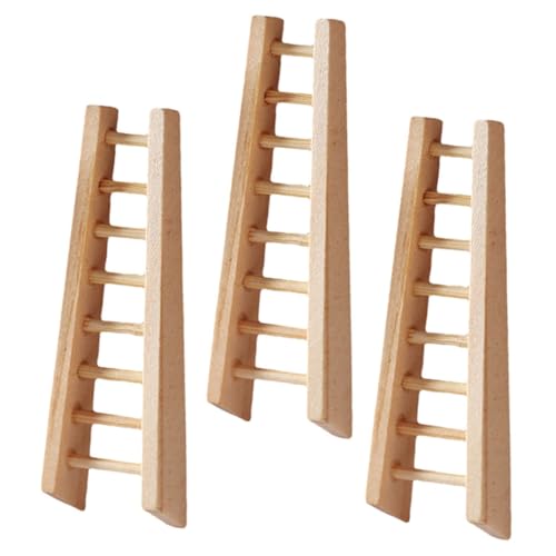 TOYANDONA 3 Stück Teiliges Mini Holzleiter Puppenhaus Deko DIY Zubehör Kleine Treppe Puppenmöbel für Miniaturhäuser Kreative Bastelidee TOYANDONA 3 Stück Teiliges Mini Holzleiter Puppenhaus Deko DIY Zubehör Kleine Treppe Puppenmöbel für Miniaturhäuser Kreative Bastelidee von TOYANDONA