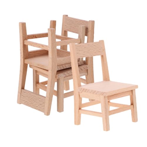 TOYANDONA 3 Stück Teiliges Miniatur Holzstuhl Kompakte Elegante Mini Holzstühle für Puppenhaus Platzsparend Realistisch Gestaltet als Fotorequisite für Kreative Puppenspiel Szenen TOYANDONA 3 Stück Teiliges Miniatur Holzstuhl Kompakte Elegante Mini Holzstühle für Puppenhaus Platzsparend Realistisch Gestaltet als Fotorequisite für Kreative Puppenspiel Szenen von TOYANDONA