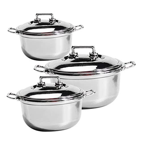 TOYANDONA 3 Stück Teiliges Miniatur Kochgeschirr Set Dekorative Puppenhaus Mini Töpfe Pädagogisches Mini Kochgeschirr Kreative Küchenutensilien für Mädchen TOYANDONA 3 Stück Teiliges Miniatur Kochgeschirr Set Dekorative Puppenhaus Mini Töpfe Pädagogisches Mini Kochgeschirr Kreative Küchenutensilien für Mädchen von TOYANDONA