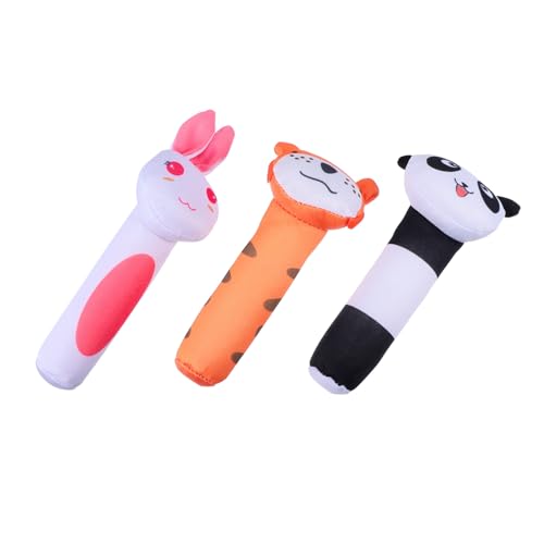 TOYANDONA 3 Stück Teiliges Plüsch rassel Tier Sticks Leicht Greifbar Fördert Hörsinn Eltern Junge Mädchen Kommunikation Geschenk für Neugeborene und Kleinkinder TOYANDONA 3 Stück Teiliges Plüsch rassel Tier Sticks Leicht Greifbar Fördert Hörsinn Eltern Junge Mädchen Kommunikation Geschenk für Neugeborene und Kleinkinder von TOYANDONA