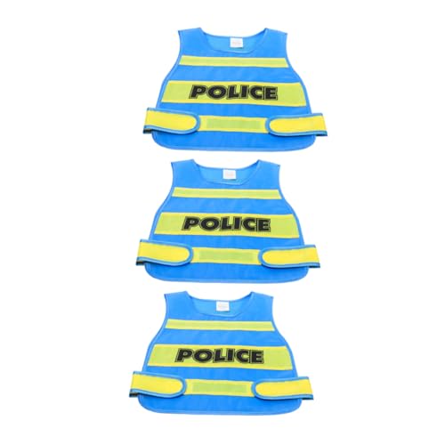 TOYANDONA 3 Stück Teiliges Polizei Kostüm mit Realistischem Strapazierfähigem Polizeiweste Design in Blau Leicht Anzuziehen für Rollenspiele Fasching und Themenpartys TOYANDONA 3 Stück Teiliges Polizei Kostüm mit Realistischem Strapazierfähigem Polizeiweste Design in Blau Leicht Anzuziehen für Rollenspiele Fasching und Themenpartys von TOYANDONA