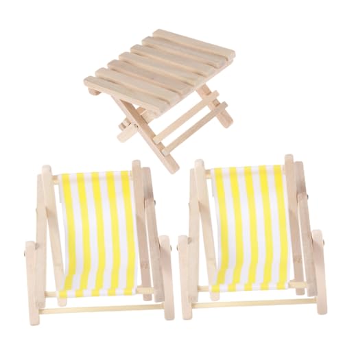 TOYANDONA 3 Stück Teiliges Puppenhaus Miniatur Strandstuhl Klappbare Liegestühle Tisch für Kreative Spielwelten und Puppenhausdekoration TOYANDONA 3 Stück Teiliges Puppenhaus Miniatur Strandstuhl Klappbare Liegestühle Tisch für Kreative Spielwelten und Puppenhausdekoration von TOYANDONA