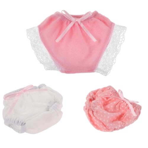 TOYANDONA 3 Stück Teiliges Puppenunterwäsche Set Wiederverwendbare Unterhosen für Puppen Geeignet für Neugeborene Spielzeugmode und Rollenspiele TOYANDONA 3 Stück Teiliges Puppenunterwäsche Set Wiederverwendbare Unterhosen für Puppen Geeignet für Neugeborene Spielzeugmode und Rollenspiele von TOYANDONA