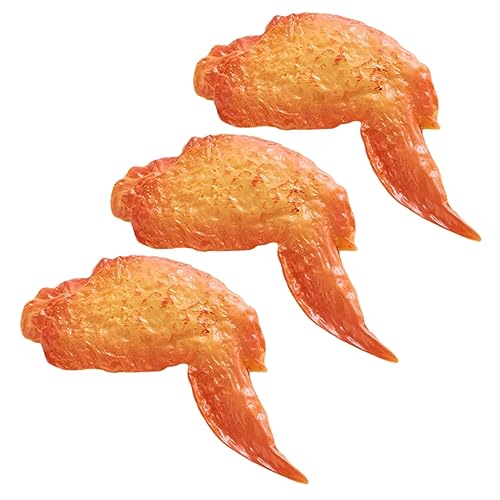 TOYANDONA 3 Stück Teiliges Realistische Gebratene Hähnchenflügel Deko Modell Lebensechte Hühnerflügel Food Prop für Fotografie Heim und Geschäftsdekoration TOYANDONA 3 Stück Teiliges Realistische Gebratene Hähnchenflügel Deko Modell Lebensechte Hühnerflügel Food Prop für Fotografie Heim und Geschäftsdekoration von TOYANDONA