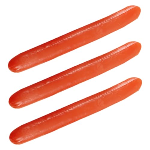 TOYANDONA 3 Stück Teiliges Realistische Hot Dog Wurst Modelle aus Langlebigem PVC Lebensnahe Küchen und Restaurantdekoration Vielseitig für Schaufenster Food Education und Party Requisiten von TOYANDONA