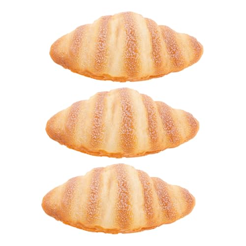 TOYANDONA 3 Stück Teiliges Realistischer Croissant Deko aus Robustem Material Täuschend Echte Simulation von Französischem Gebäck für Restaurantdekoration Fotorequisiten und von TOYANDONA