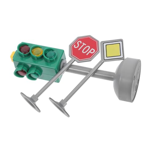 TOYANDONA 3 Stück Verkehrssignal Spielset mit LED Realistisches Ampelspielzeug für Frühkindliche Verkehrserziehung mit Straßensperren Kindersicheres Kunststoffmodell für Kindergarten und von TOYANDONA