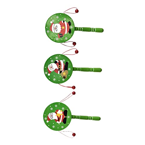 TOYANDONA 3 Stück Weihnachts Handtrommel Aus Holz Kinderspielzeug Rassel Für Babys Chinesisches Traditionelles Holzinstrument Chinesische Spielzeugtrommel Grün TOYANDONA 3 Stück Weihnachts Handtrommel Aus Holz Kinderspielzeug Rassel Für Babys Chinesisches Traditionelles Holzinstrument Chinesische Spielzeugtrommel Grün von TOYANDONA