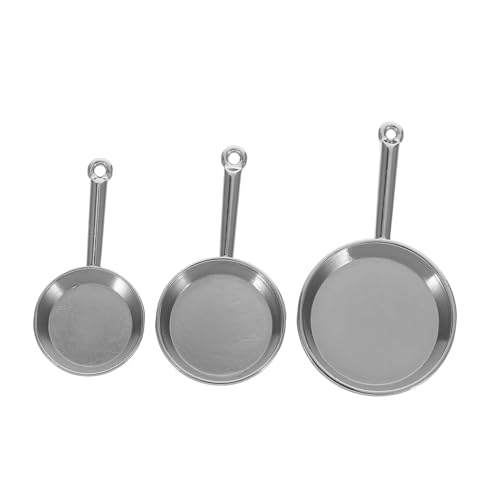 TOYANDONA 3 Stücke Metall Mini Pfannen Realistische Kochzubehör für Puppenhaus Deko und Kreatives TOYANDONA 3 Stücke Metall Mini Pfannen Realistische Kochzubehör für Puppenhaus Deko und Kreatives von TOYANDONA