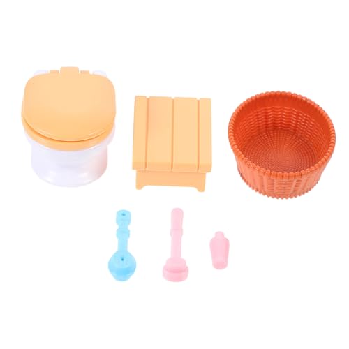 TOYANDONA 3 Stücke Mini Miniatur Holz Badezimmermöbel Set Mini Möbel Spielzeug von TOYANDONA