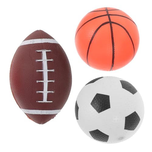 TOYANDONA 3 Teiliger Ballanzug Fußballspielzeug Kinderspielzeug Rugby Sportbälle Hüpfbälle Für Fußballspielzeug Kleinkind Fußballset Elastizität Springball Hüpfball Kickbälle von TOYANDONA