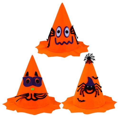 TOYANDONA 3 Teiliges Hexenhut Set Hexenkostüm Halloween Zaubererhut Halloween Requisiten Halloween Hüte Halloween Kostümzubehör Halloween Cosplay Zubehör Party Vliesstoff TOYANDONA 3 Teiliges Hexenhut Set Hexenkostüm Halloween Zaubererhut Halloween Requisiten Halloween Hüte Halloween Kostümzubehör Halloween Cosplay Zubehör Party Vliesstoff von TOYANDONA