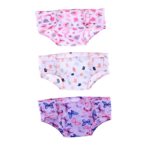 TOYANDONA 3-teiliges Babypuppen-Outfit: Sommerunterwäsche, Bezaubernde Windeln, Puppenkleidung Für Neugeborene, Requisiten, Zubehör von TOYANDONA