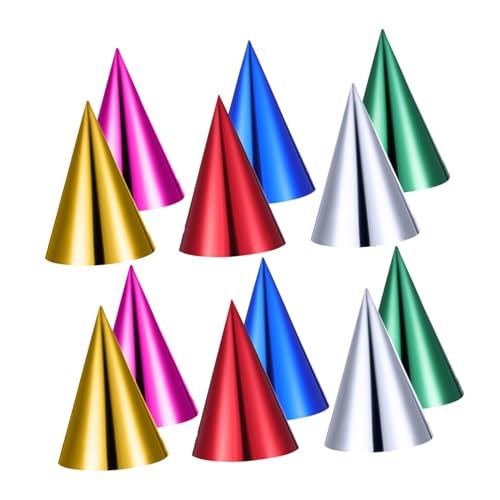 TOYANDONA 30 Bunte Partyhüte Für Kegelhüte Geburtstagspartyhüte Für Hochzeitspartyzubehör Partyhüte Für Glitzernde Mehrfarbige Partykegelhut Aus Papier von TOYANDONA