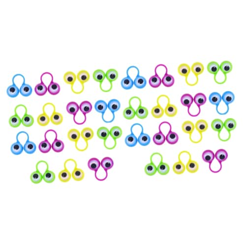 TOYANDONA 30 STK Brillenring Kinderspielzeug Fingerpuppe Spielzeug pädagogisches Fingerspielzeug Ringe Puppen Lernspielzeug intelligentes Spielzeug Puzzle Füllstoff Geschenktasche Augapfel von TOYANDONA
