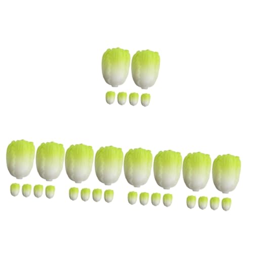 TOYANDONA 30 STK Kohlmodell Gründekor Mini-gemüse Miniatur-dekor Miniaturmodelle Für Grünes Gemüse Winziges Nachahmungsgemüse Mini Hausmannskost Harz Nachrichtenbeitrag 3D Puppenhaus von TOYANDONA