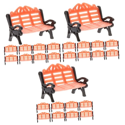 TOYANDONA 30 STK Parkstuhl Modell Spielzeuge Bankmodell Perlen Miniaturstuhl Spielzeug Für Draußen Outdoor-Spielzeug Stühle Im Freien Mini-dekor Plastik Lounge-Sessel Sofa von TOYANDONA