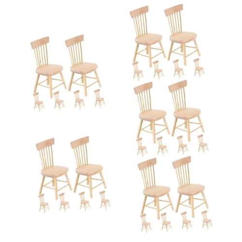 TOYANDONA 30 STK Puppenstubenstuhl winzige Möbel Puppenstuhl Mini-Stuhl 1/12 Stühle Micro mikrowe Mini- -Holzstühle Mini-Hausstuhl aus Holz hölzern Requisiten einstellen Ornamente Modell von TOYANDONA